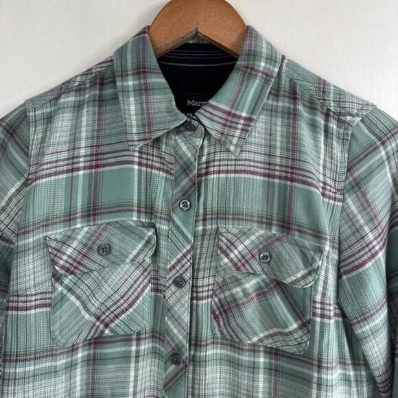 Marmot Bridget Long Sleeve Button Down Outdoor Plaid Shirt - Picture 3 of 9